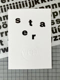 Unique Postcard Setra 60pt Black Lowercase