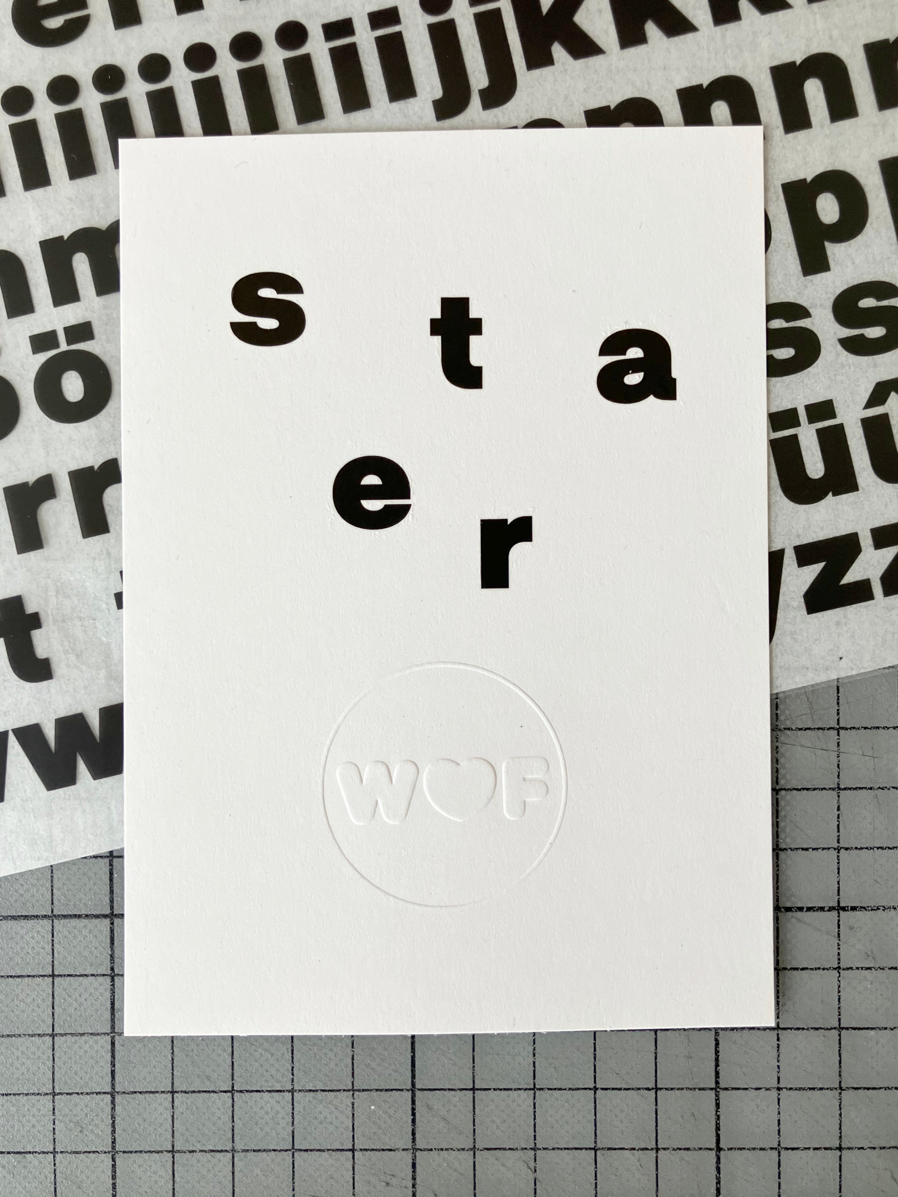 Unique Postcard Setra 60pt Black Lowercase